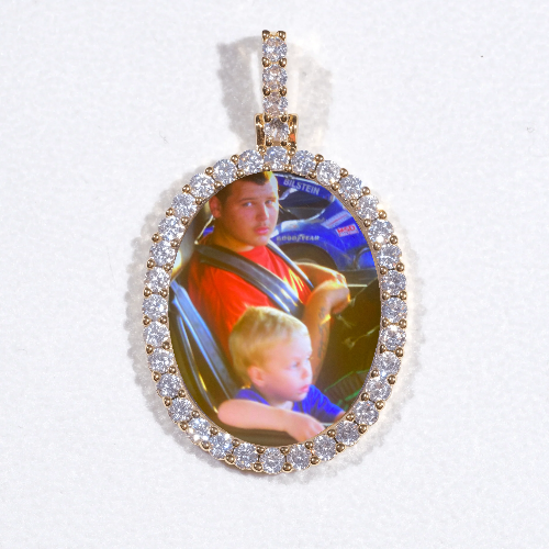 3D Oval Custom Picture Pendant