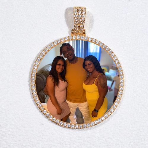 MEDIUM 3D CIRCLE CUSTOM PICTURE PENDANT