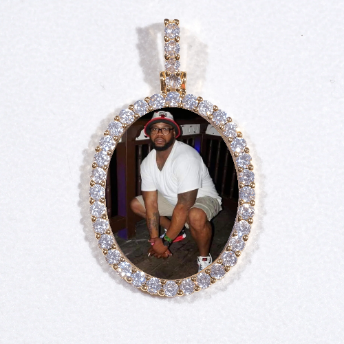 3D Oval Custom Picture Pendant