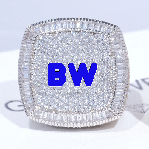 CUSTOM LETTER 3D ICED RING