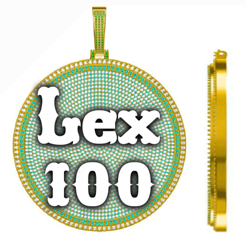 CUSTOM LETTER NECKLACE 3D BIG DISC