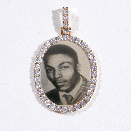3D Oval Custom Picture Pendant