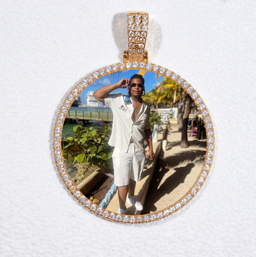 MEDIUM 3D CIRCLE CUSTOM PICTURE PENDANT