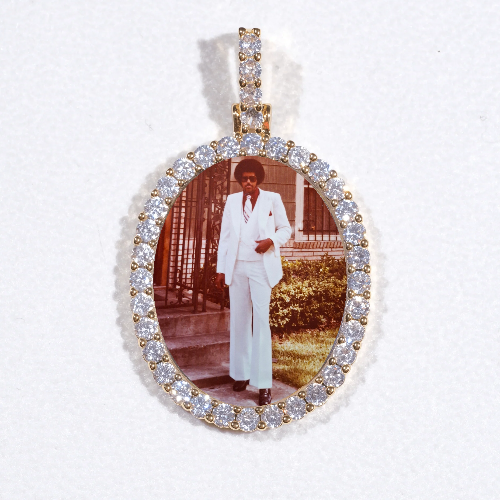 3D Oval Custom Picture Pendant