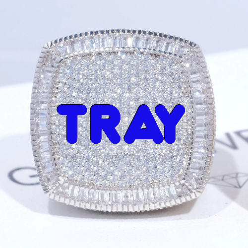CUSTOM LETTER 3D ICED RING