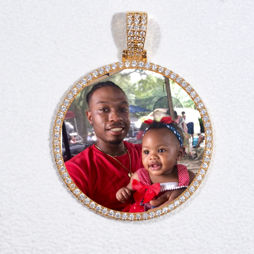 MEDIUM 3D CIRCLE CUSTOM PICTURE PENDANT