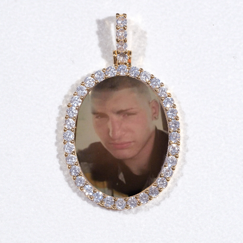 3D Oval Custom Picture Pendant