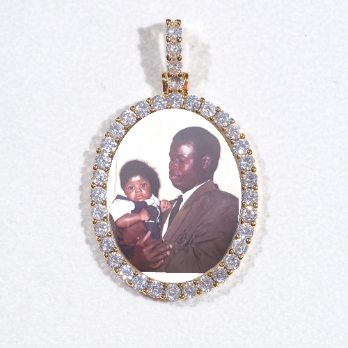 3D Oval Custom Picture Pendant