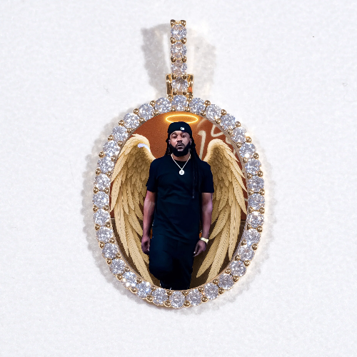 3D Oval Custom Picture Pendant