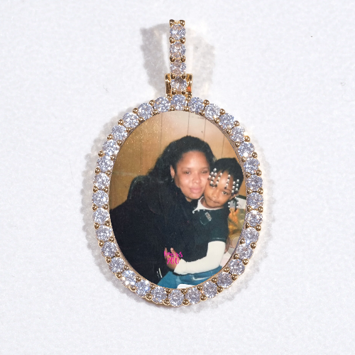 3D Oval Custom Picture Pendant