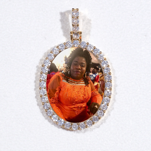 3D Oval Custom Picture Pendant