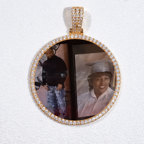 MEDIUM 3D CIRCLE CUSTOM PICTURE PENDANT