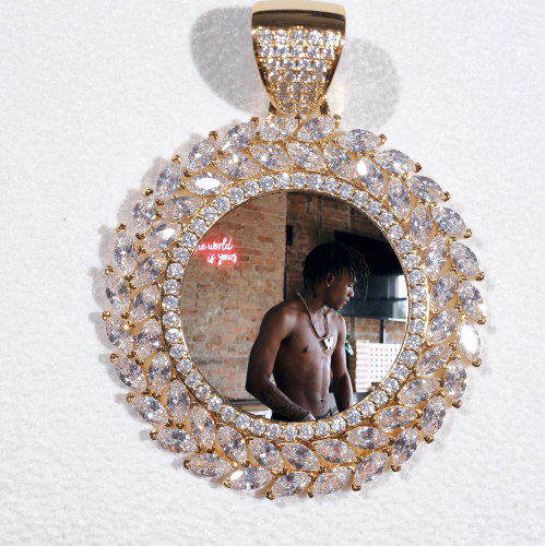Large 3D Wheat Ear Custom Picture Pendant