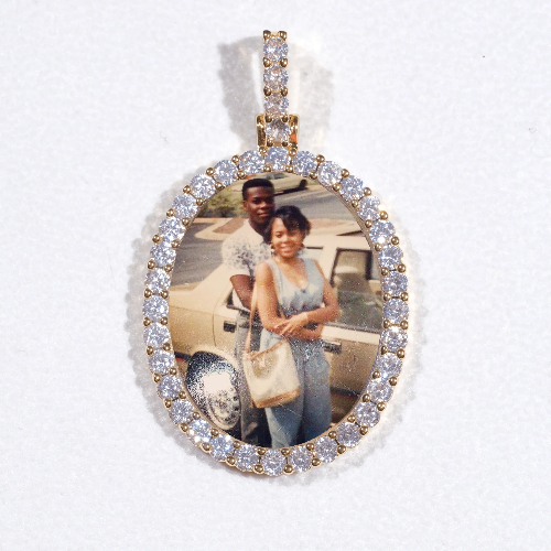 3D Oval Custom Picture Pendant
