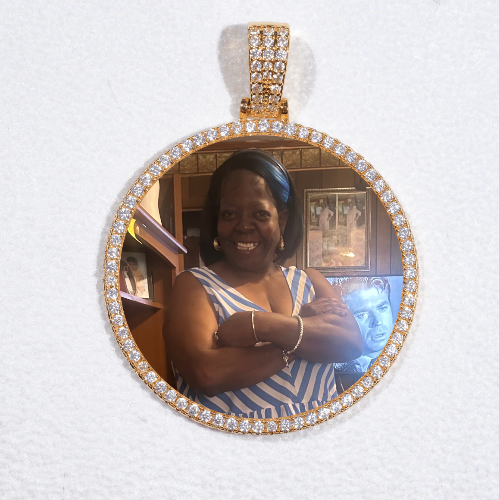 MEDIUM 3D CIRCLE CUSTOM PICTURE PENDANT