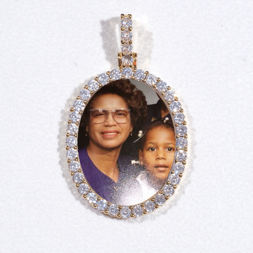 3D Oval Custom Picture Pendant