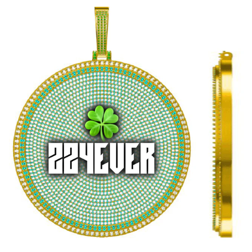 CUSTOM LETTER NECKLACE 3D BIG DISC