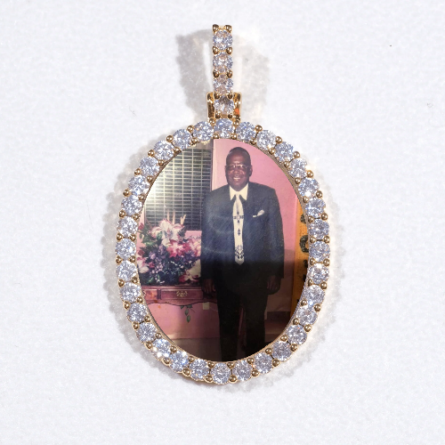 3D Oval Custom Picture Pendant