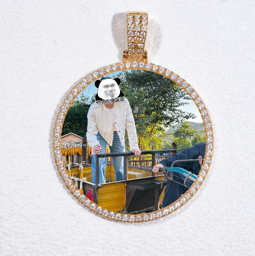 MEDIUM 3D CIRCLE CUSTOM PICTURE PENDANT