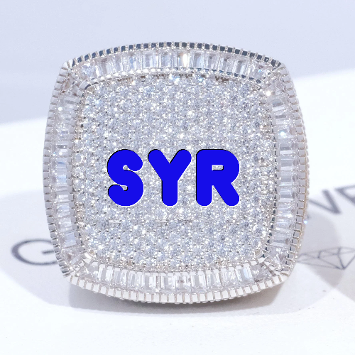 CUSTOM LETTER 3D ICED RING