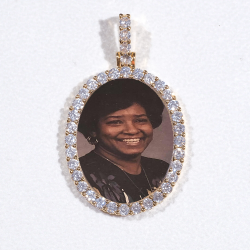 3D Oval Custom Picture Pendant