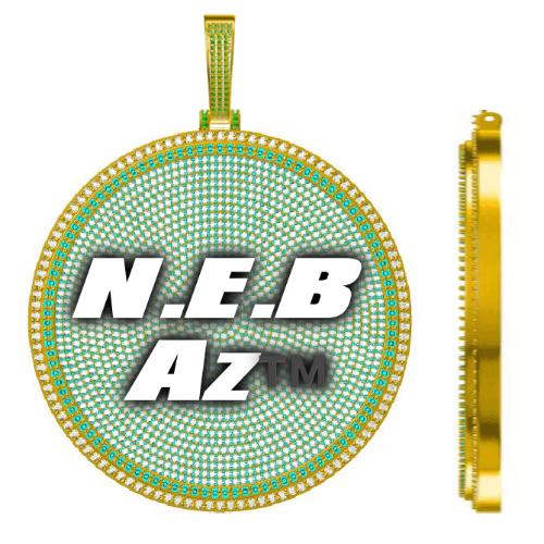 CUSTOM LETTER NECKLACE 3D BIG DISC