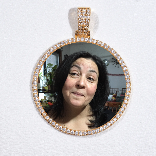 MEDIUM 3D CIRCLE CUSTOM PICTURE PENDANT