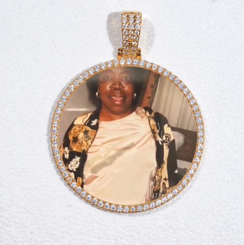MEDIUM 3D CIRCLE CUSTOM PICTURE PENDANT