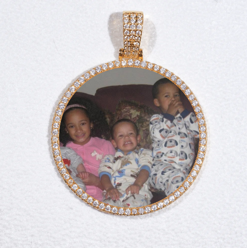 MEDIUM 3D CIRCLE CUSTOM PICTURE PENDANT