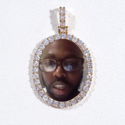 3D Oval Custom Picture Pendant