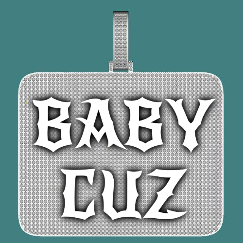 CUSTOM LETTER NECKLACE 3D BIG SQUARE