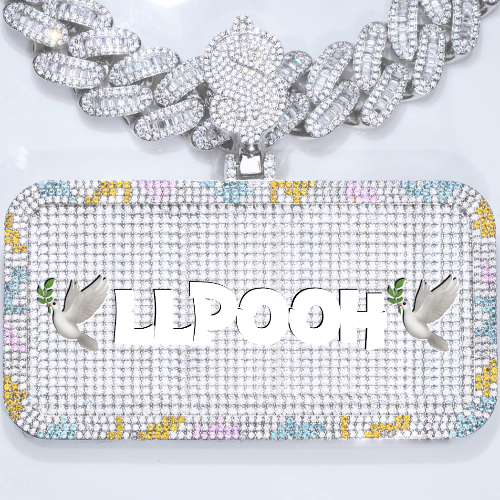 CUSTOM LETTER NECKLACE 3D COLORFUL SQUARE