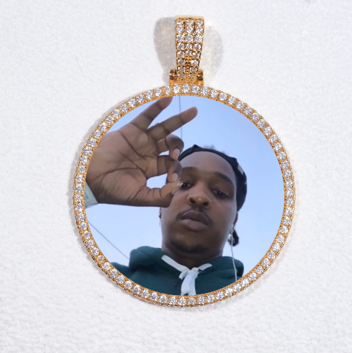 MEDIUM 3D CIRCLE CUSTOM PICTURE PENDANT