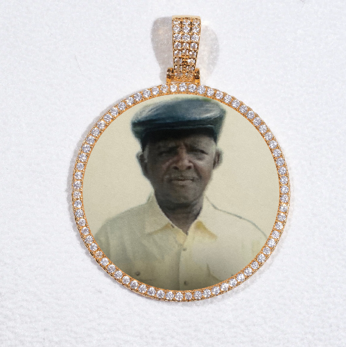 MEDIUM 3D CIRCLE CUSTOM PICTURE PENDANT