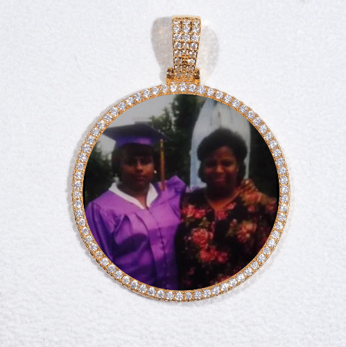 MEDIUM 3D CIRCLE CUSTOM PICTURE PENDANT