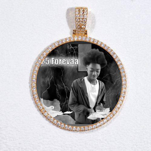 MEDIUM 3D CIRCLE CUSTOM PICTURE PENDANT