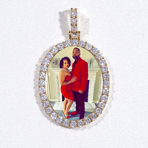 3D Oval Custom Picture Pendant