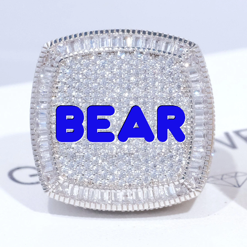 CUSTOM LETTER 3D ICED RING