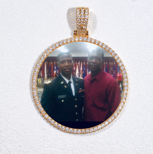 MEDIUM 3D CIRCLE CUSTOM PICTURE PENDANT