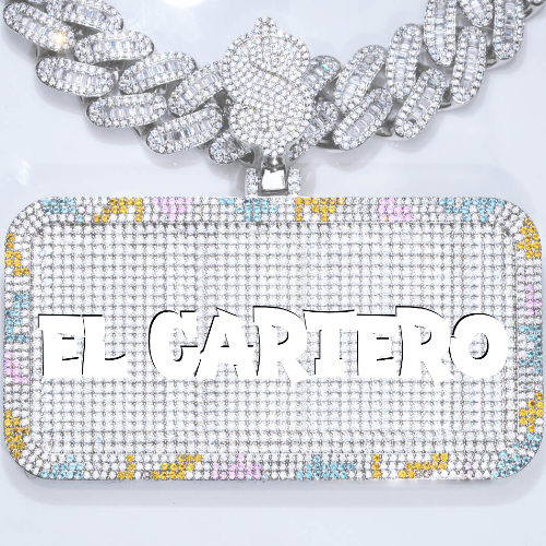 CUSTOM LETTER NECKLACE 3D COLORFUL SQUARE