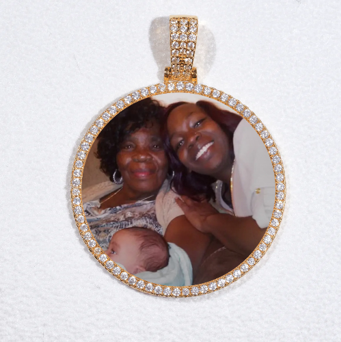 MEDIUM 3D CIRCLE CUSTOM PICTURE PENDANT