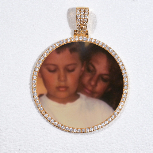 MEDIUM 3D CIRCLE CUSTOM PICTURE PENDANT
