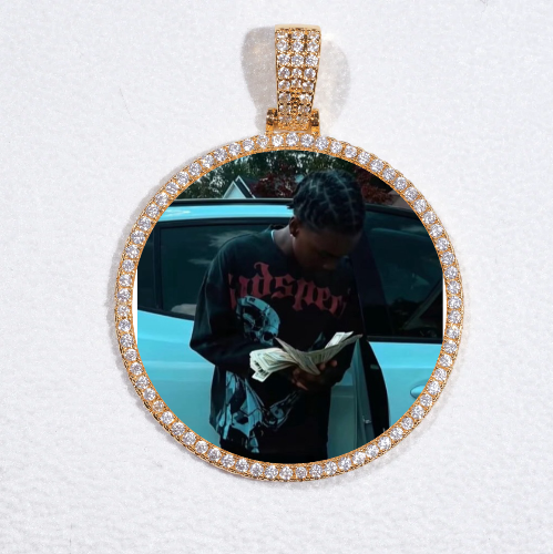 MEDIUM 3D CIRCLE CUSTOM PICTURE PENDANT
