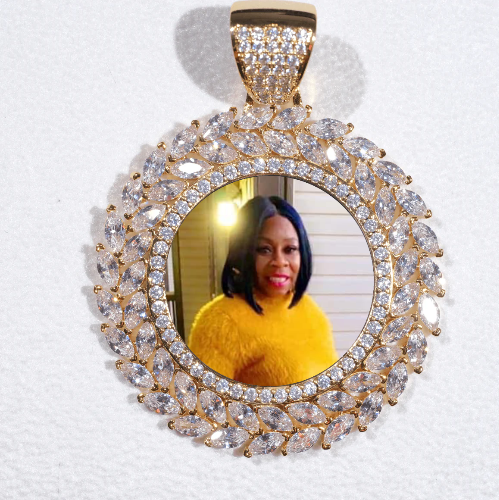 Large 3D Wheat Ear Custom Picture Pendant