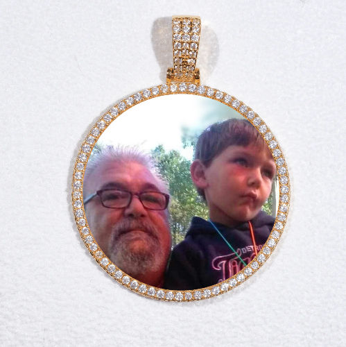 MEDIUM 3D CIRCLE CUSTOM PICTURE PENDANT