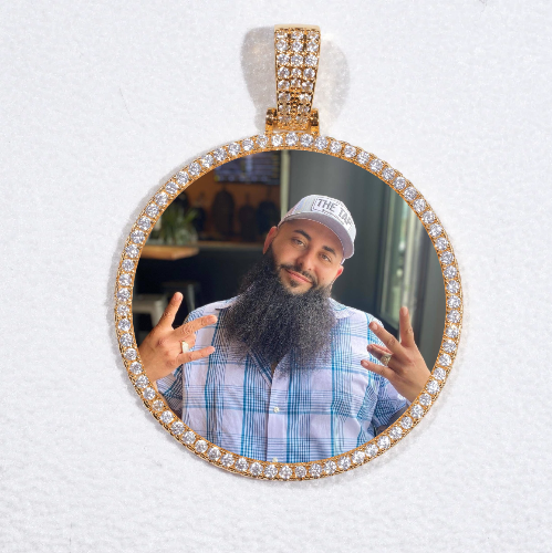 MEDIUM 3D CIRCLE CUSTOM PICTURE PENDANT