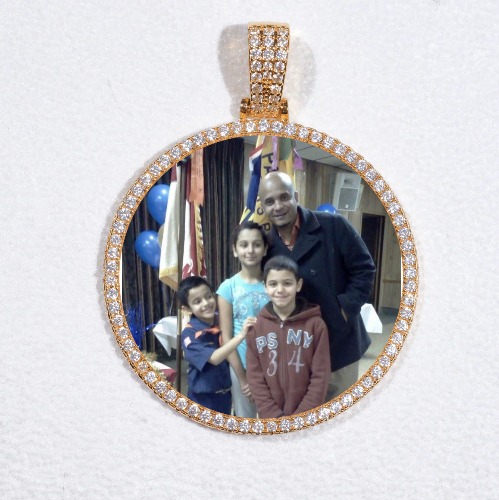 MEDIUM 3D CIRCLE CUSTOM PICTURE PENDANT