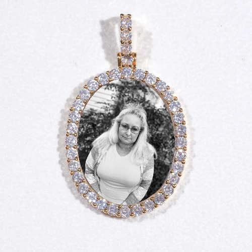 3D Oval Custom Picture Pendant