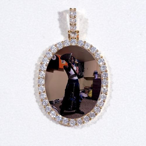 3D Oval Custom Picture Pendant