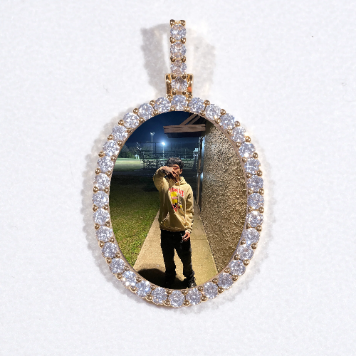 3D Oval Custom Picture Pendant